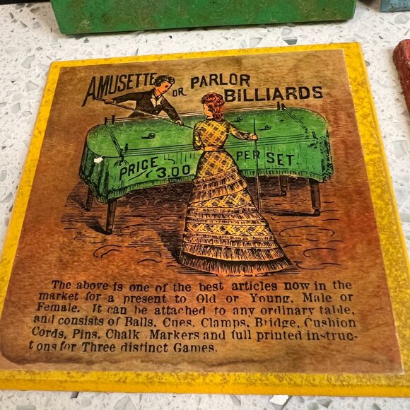 Vintage Coasters "Anti-Fat", "Sozodont", "The Lung Pad", "Parlor Billiards" - Picture 3 of 7